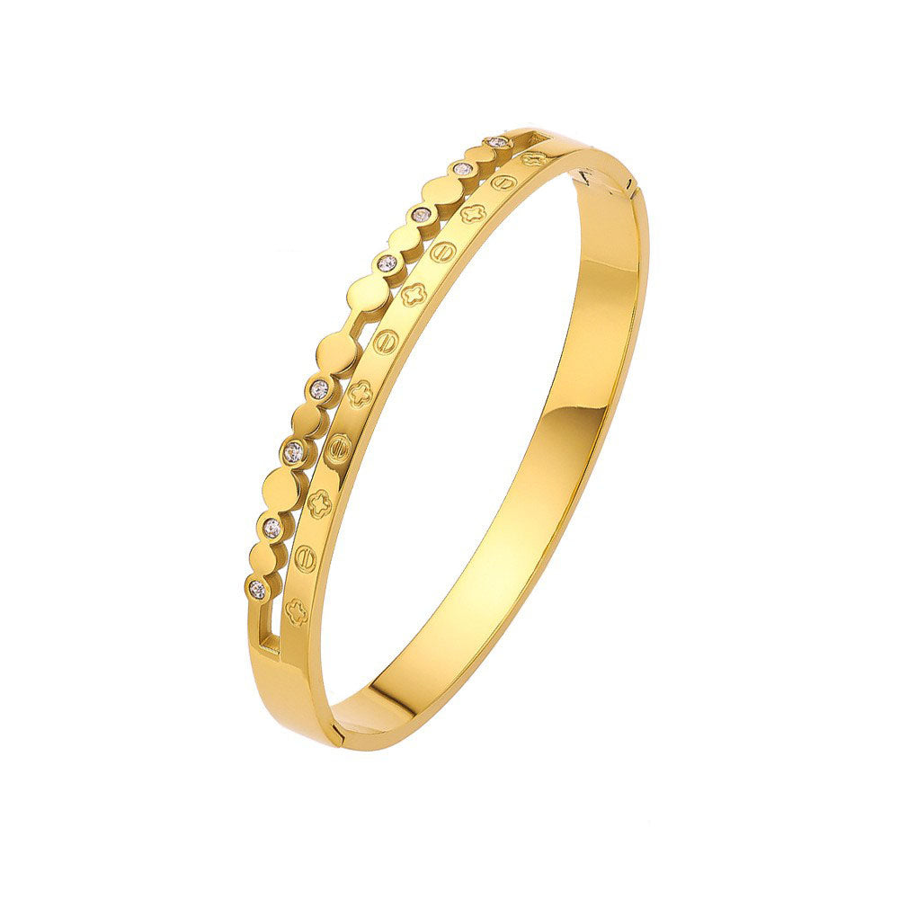 Stainless Steel Jewelry Minimalist Fashion Bangle