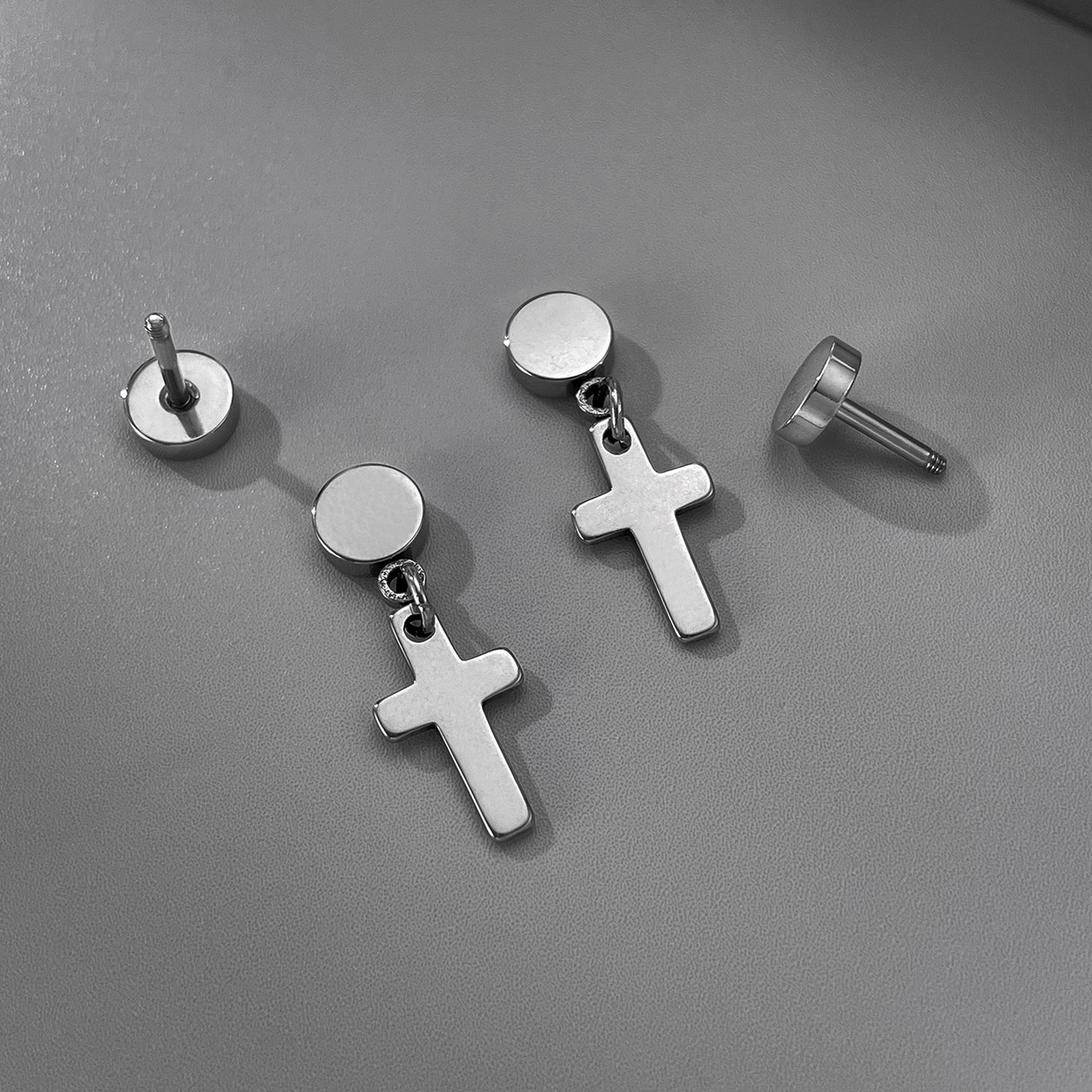 Stainless Steel Jewelry Cross Fashion Earrings
