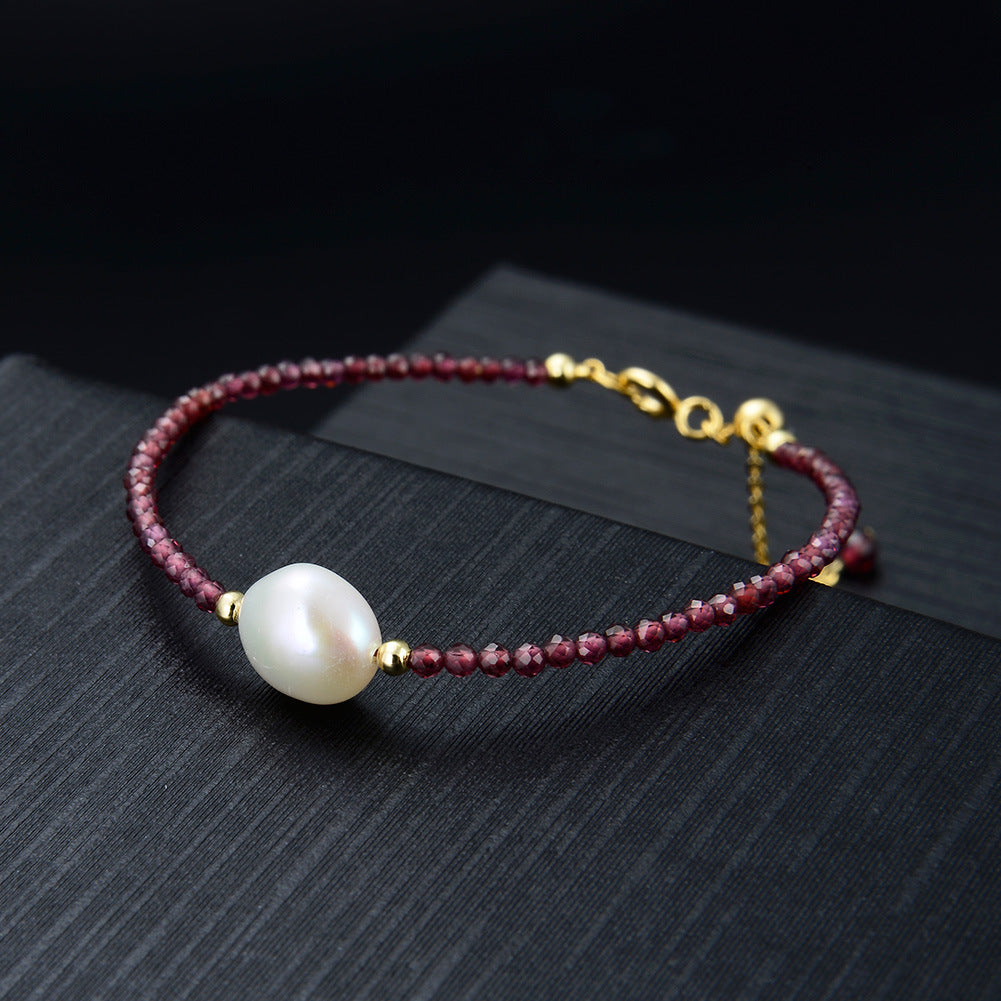 925 Sterling Silver Pearl Bracelet