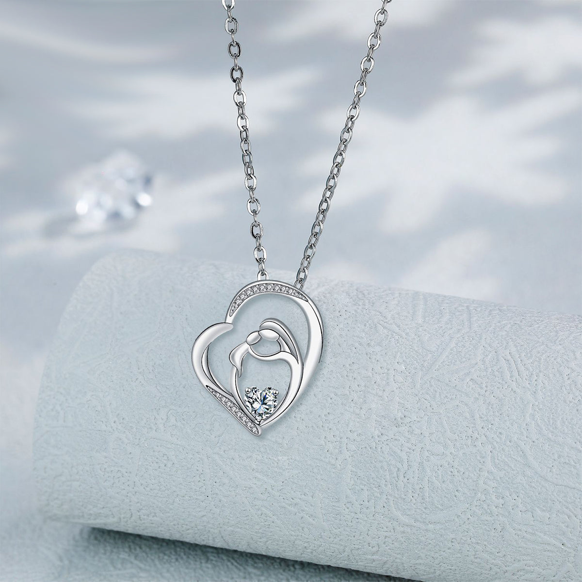 Copper With Silver Plated Heart Pendant Necklace