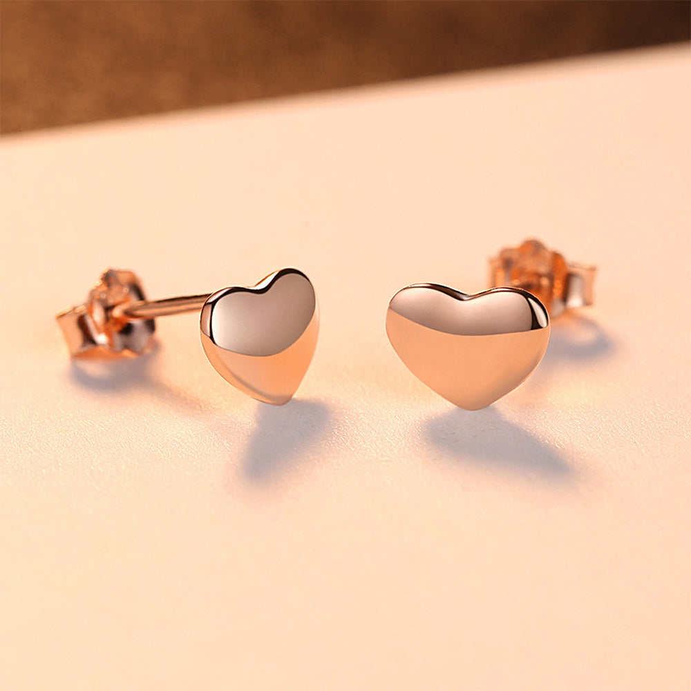 925 Sterling Silver Heart Earrings Fashion Jewelry Gift for Women Girls