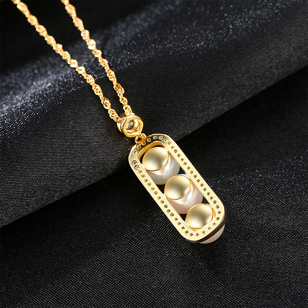 925 Sterling Silver Natural Pearl Drop Necklace Fashion Jewelry Gift for Women Girls