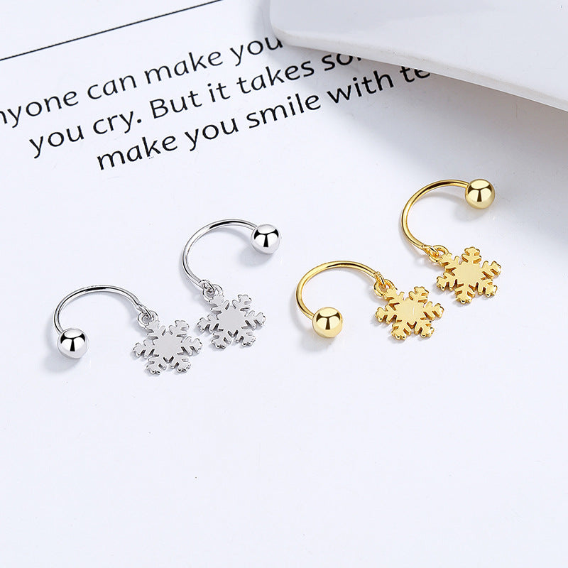 925 Sterling Silver Flower Screwed Earrings