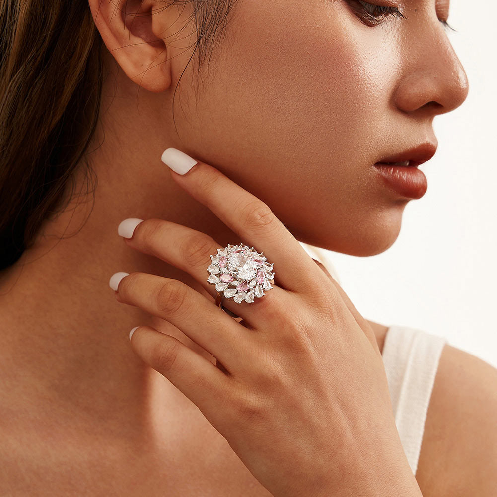925 Sterling Silver Zircon Ring