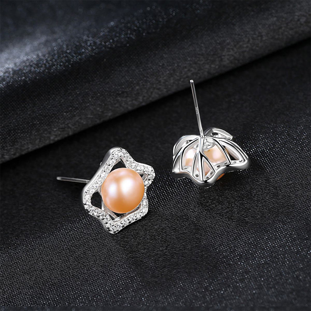 Pendientes colgantes de perla natural de plata de ley 925, joyería de moda, regalo para mujeres y niñas.