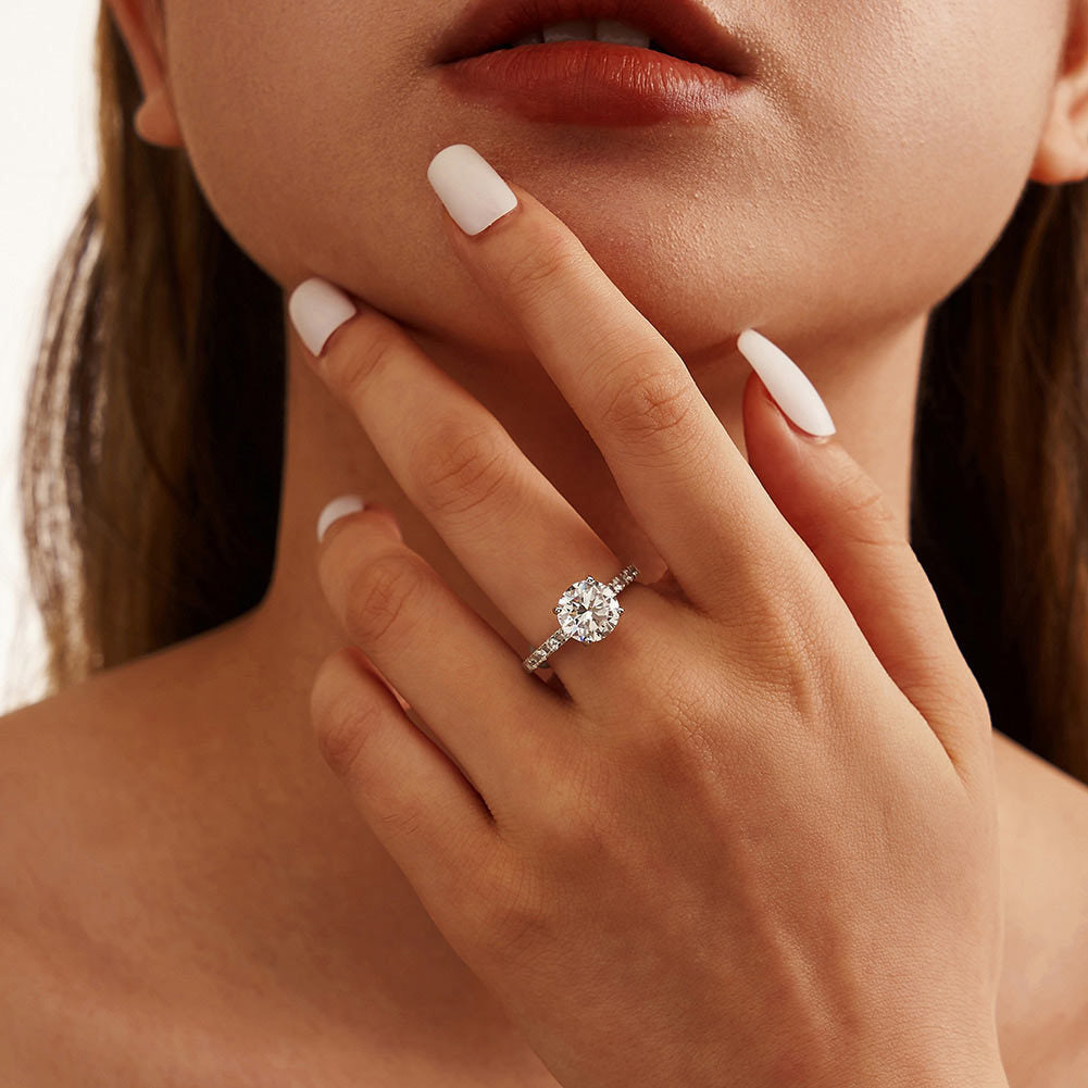 925 Sterling Silver Zircon Ring
