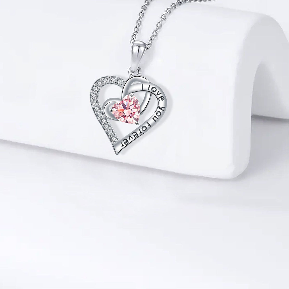 Copper With Silver Plated Heart Pendant Necklace