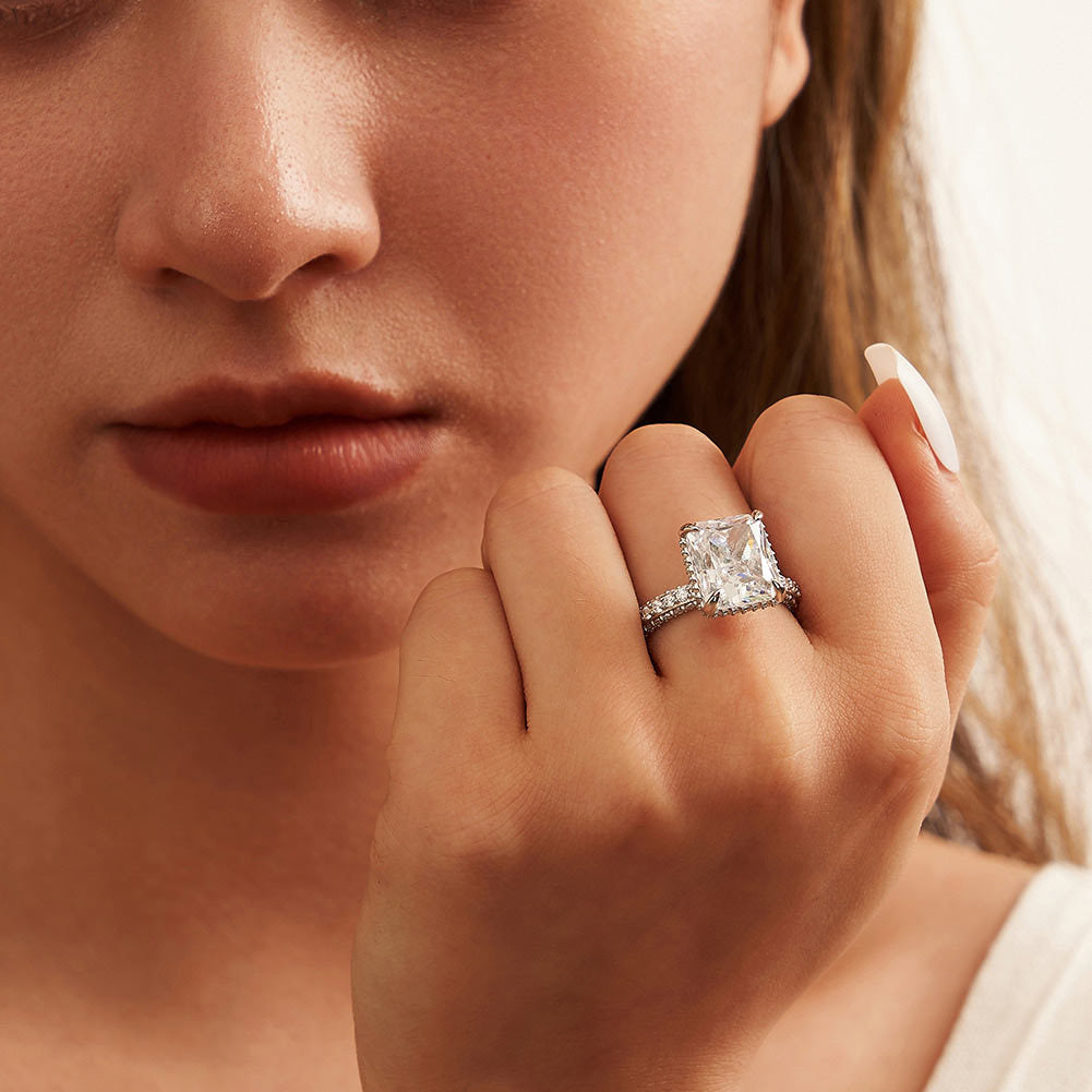 925 Sterling Silver Zircon Ring
