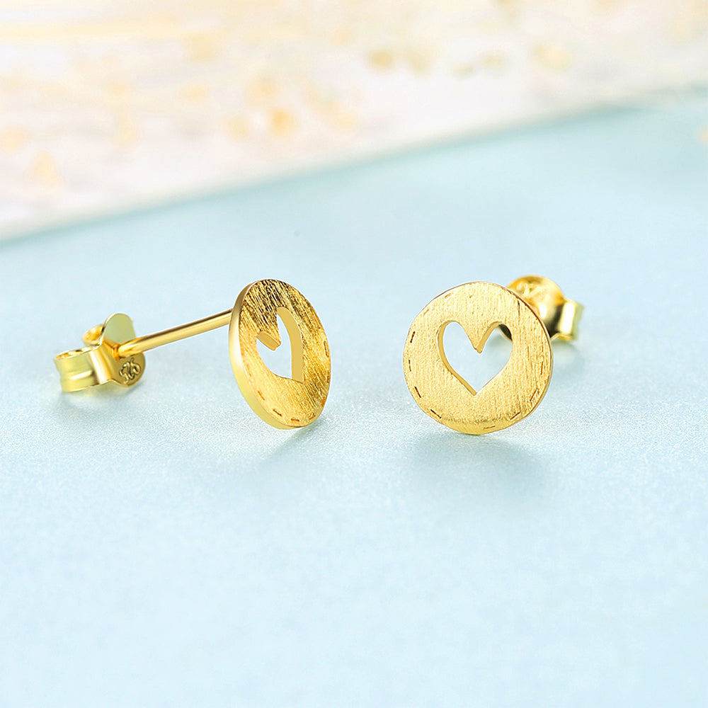 925 Sterling Silver Heart Earrings Fashion Jewelry Gift for Women Girls