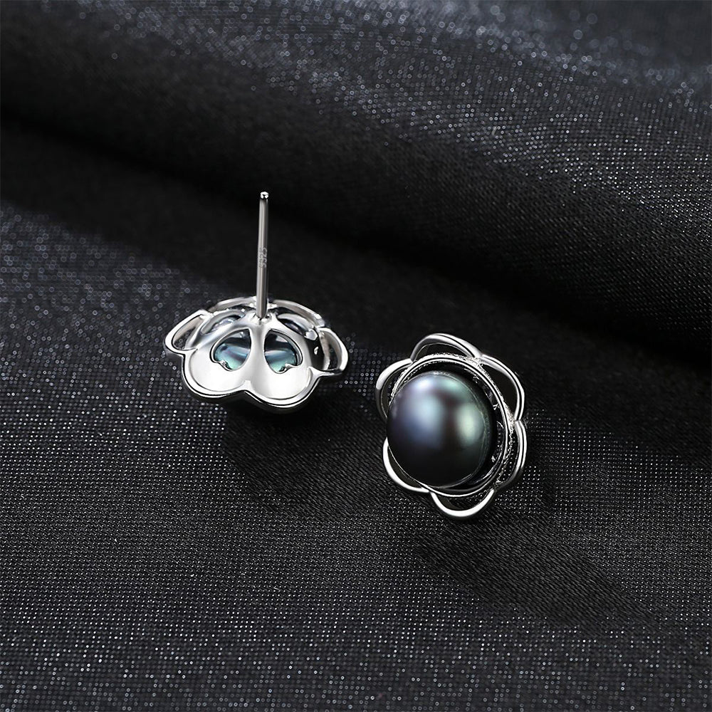 925 Sterling Silver Natural Pearl Drop Earrings Fashion Jewelry Gift for Women Girls
