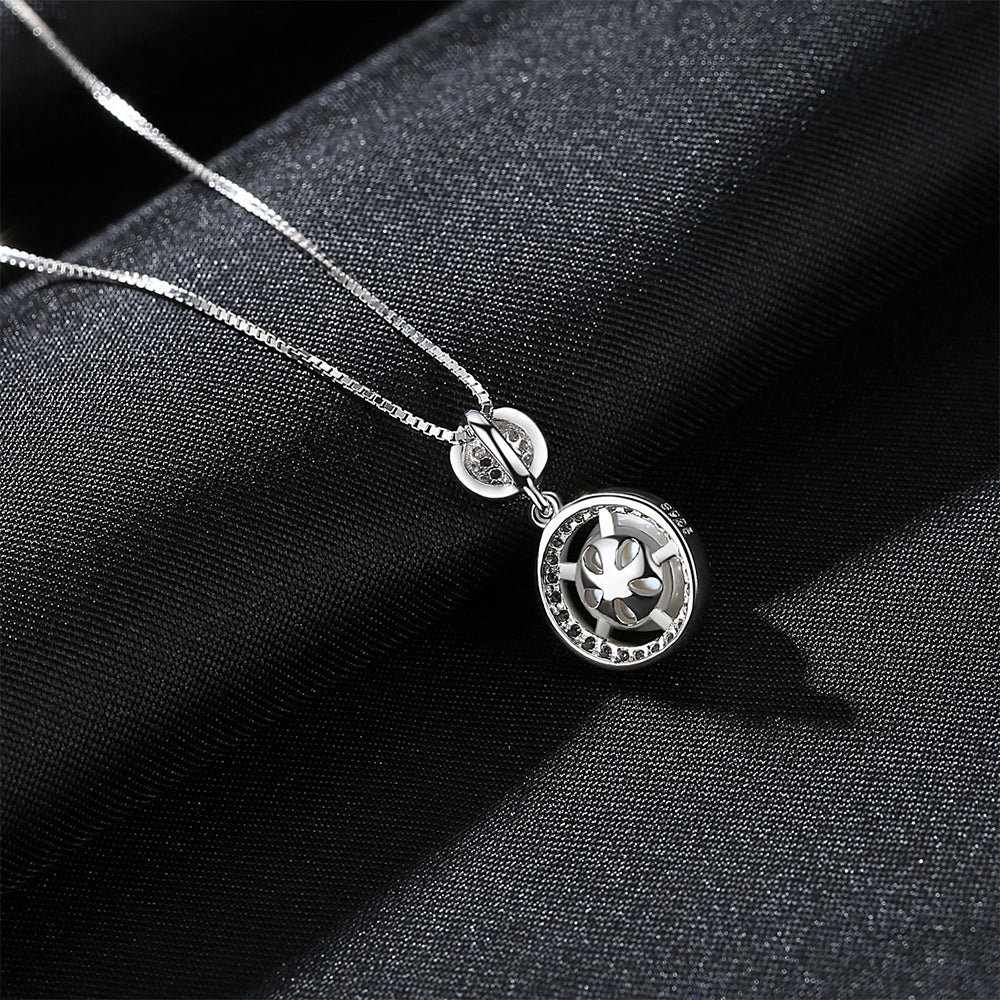 925 Sterling Silver Natural Pearl Drop Necklace Fashion Jewelry Gift for Women Girls