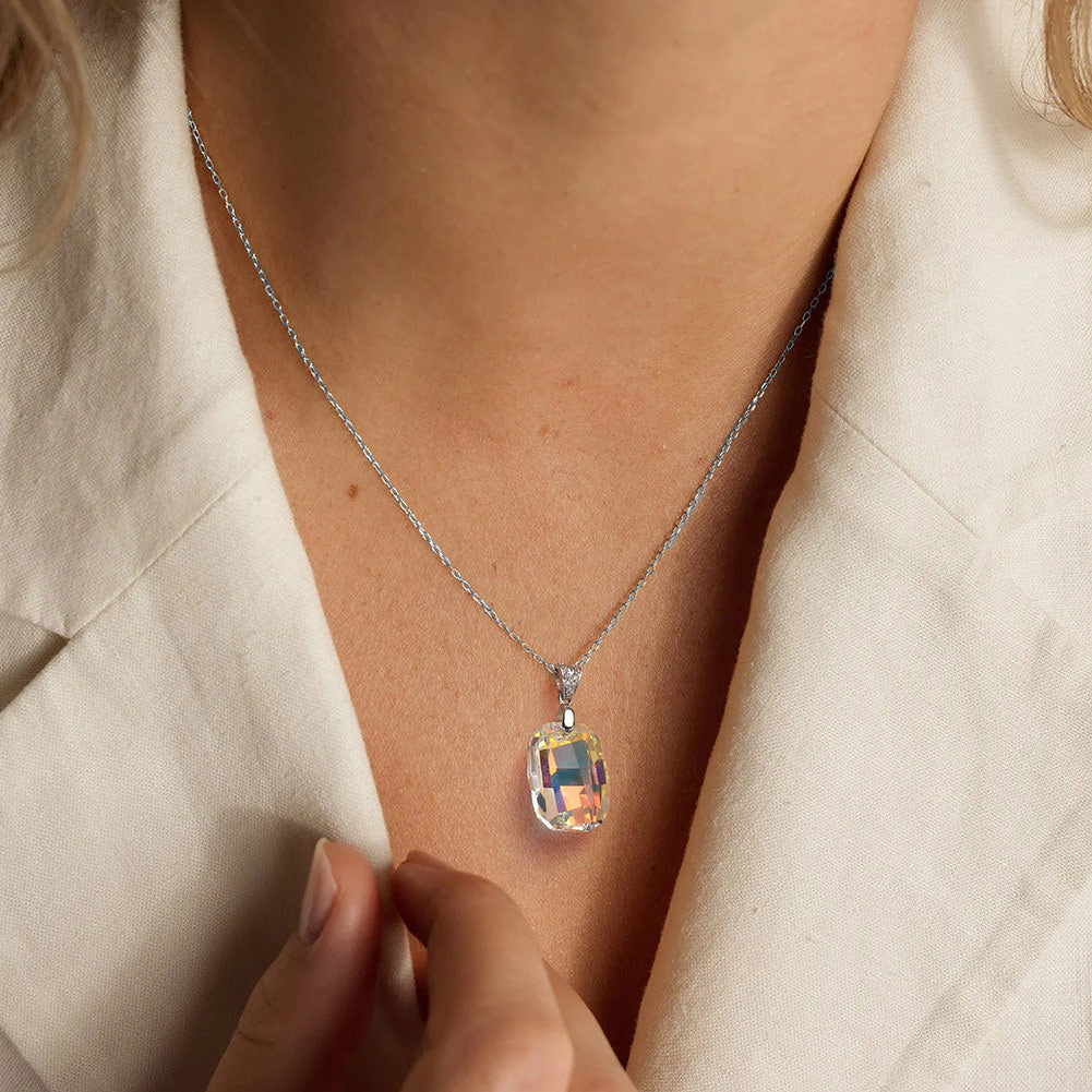 925 Sterling Silver Crystal Necklace