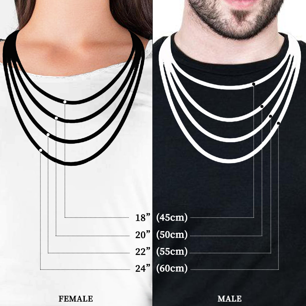 Women Men Classic Cuban 304L Titanium Steel Chain Necklace 3/5mm