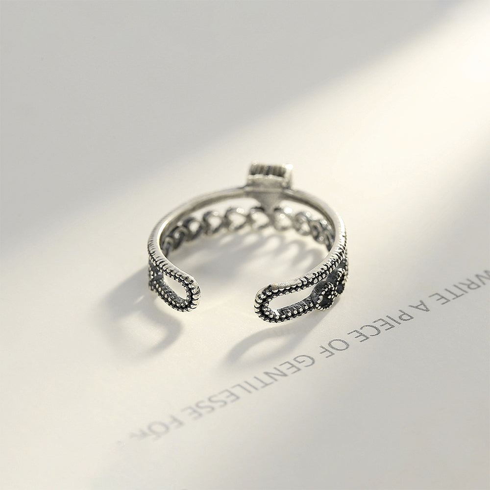 925 Sterling Silver Heart Ring Fashion Jewelry Gift for Women Girls