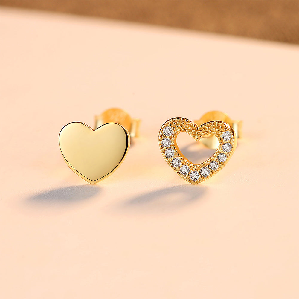 925 Sterling Silver Heart Earrings Fashion Jewelry Gift for Women Girls
