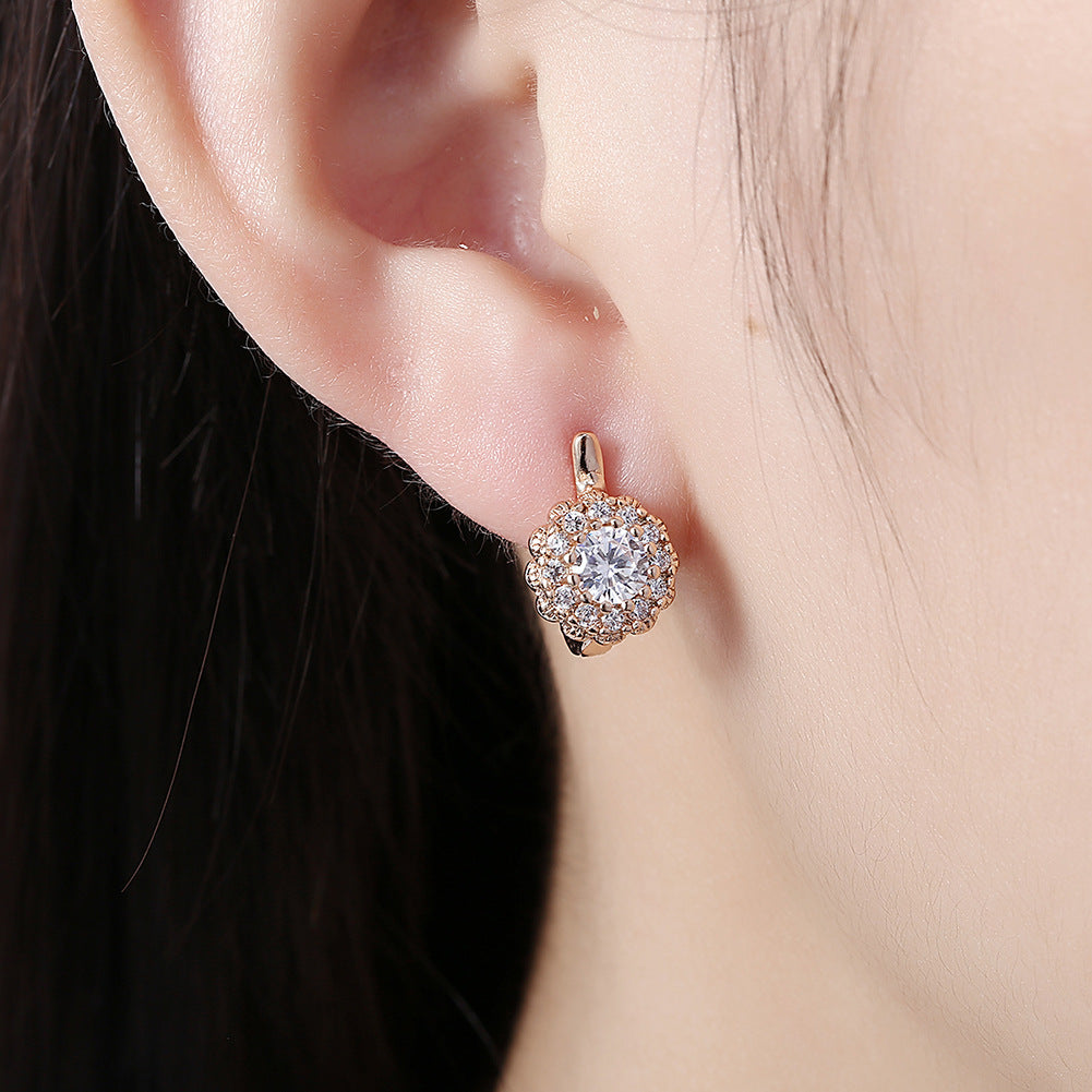 Brass With Plated Fashion Jewelry Earrings