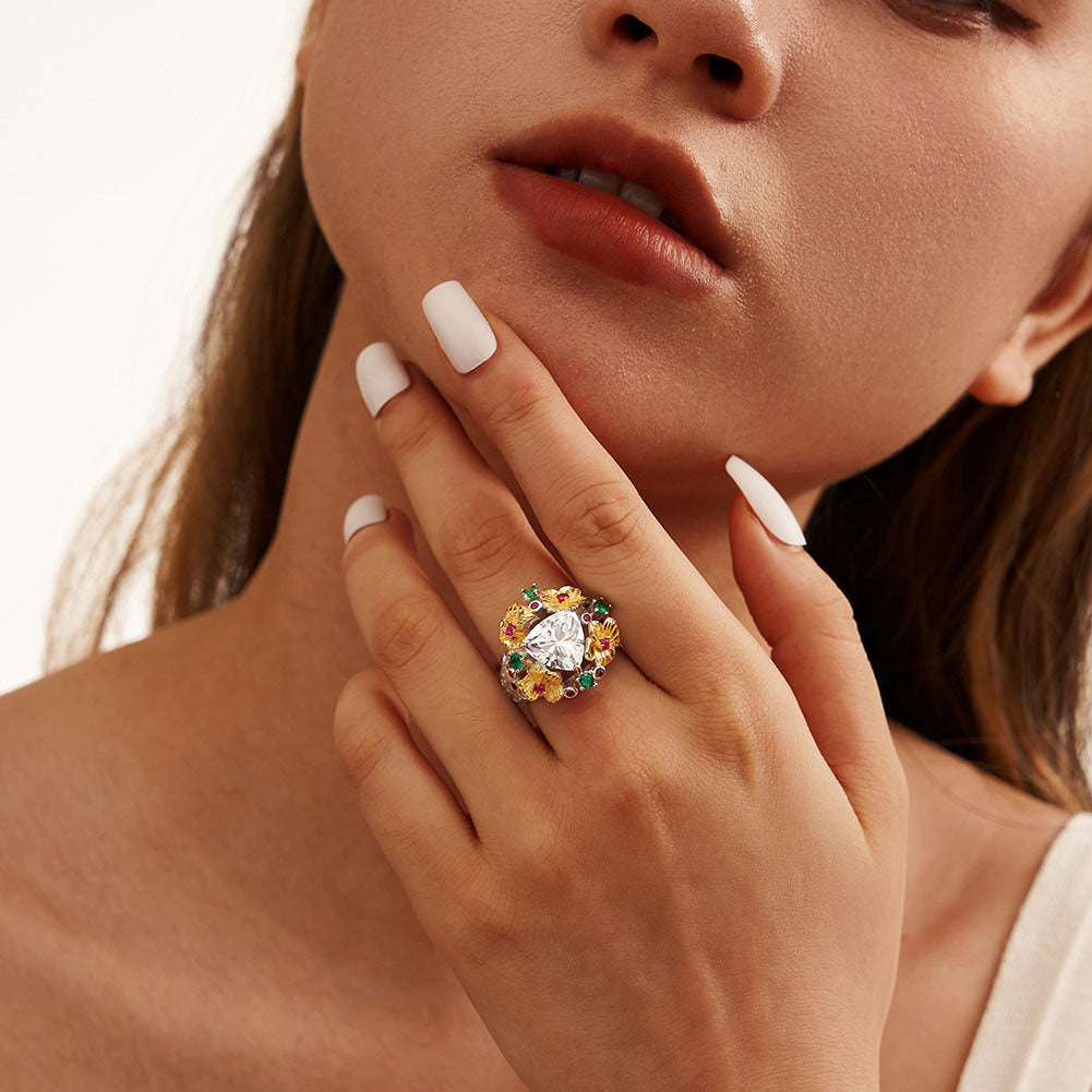 925 Sterling Silver Zircon Ring