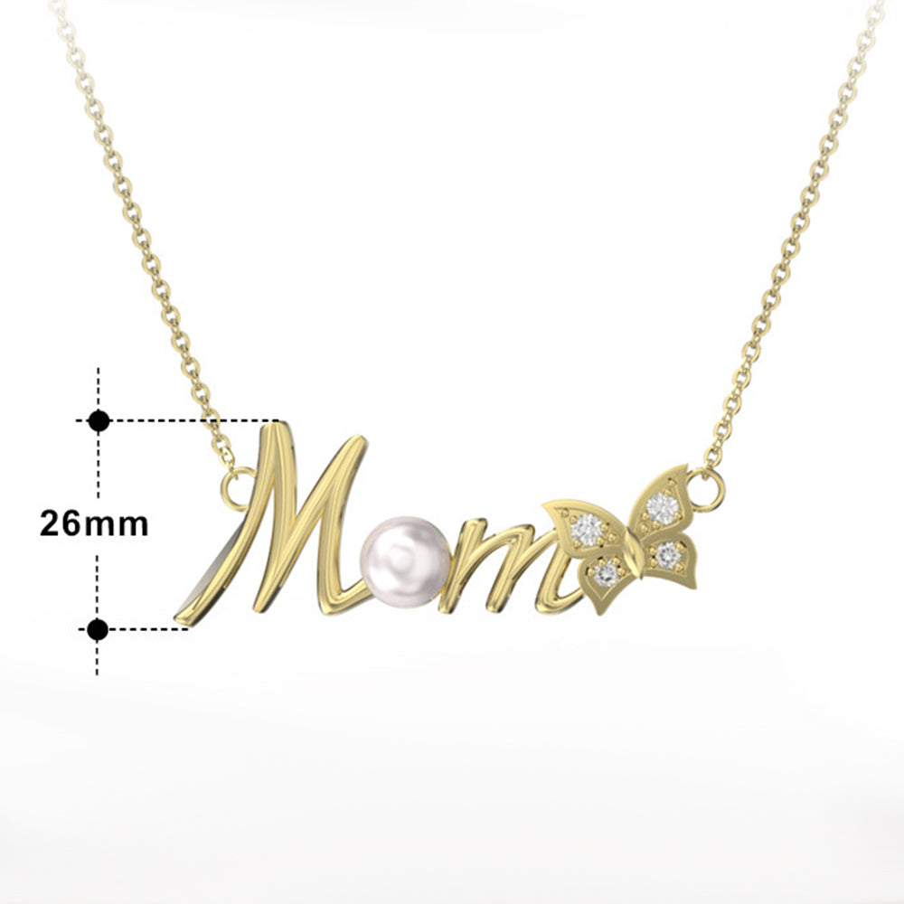 925 Sterling Silver Pearl Necklace Fashion Jewelry Gift for Mom