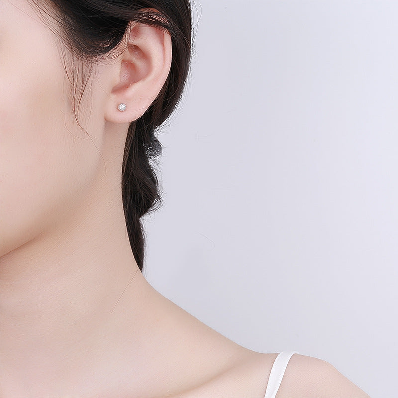 925 Sterling Silver Ball Screwed Earrings