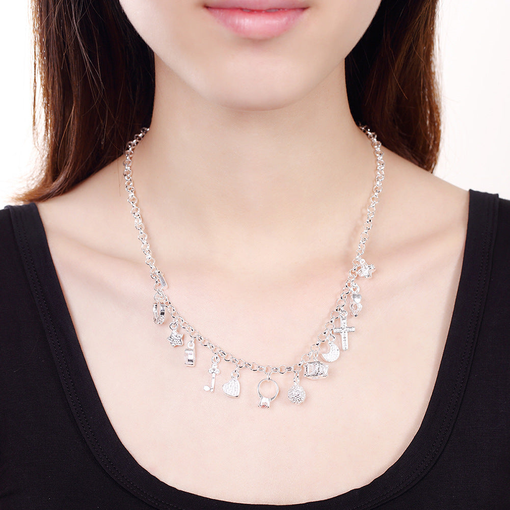 Brass With Plated Fashion Jewelry Necklace
