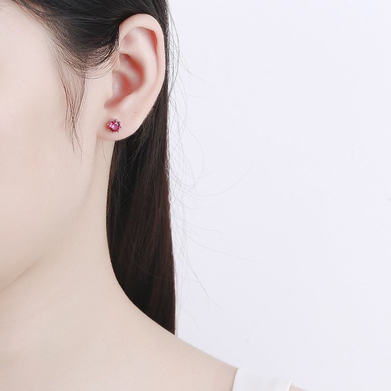 925 Sterling Silver Screw Back Stud Earrings