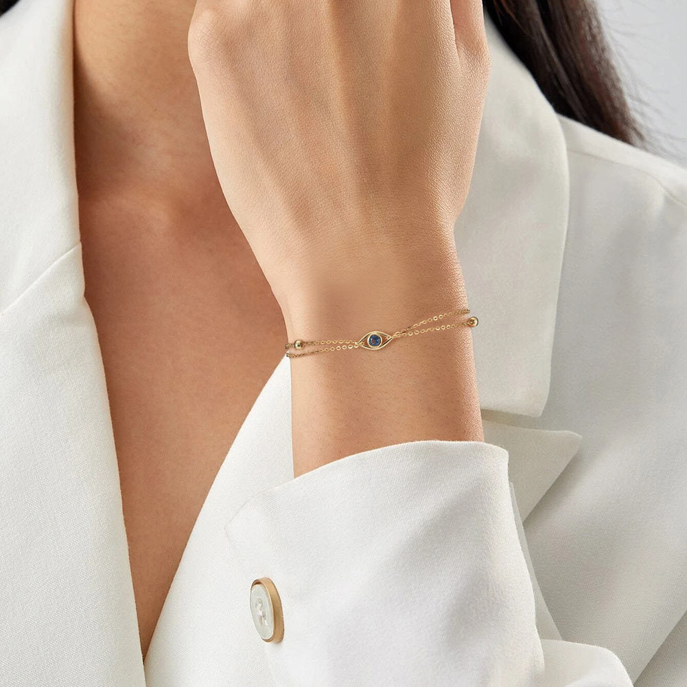 925 Sterling Silver Evil Eye Bracelet