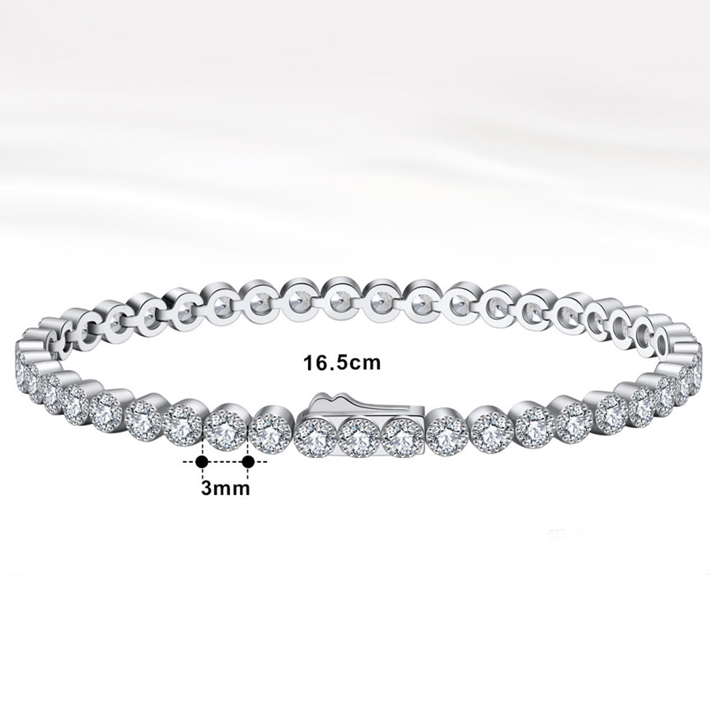 925 Sterling Silver 3mm Tennis Bracelet
