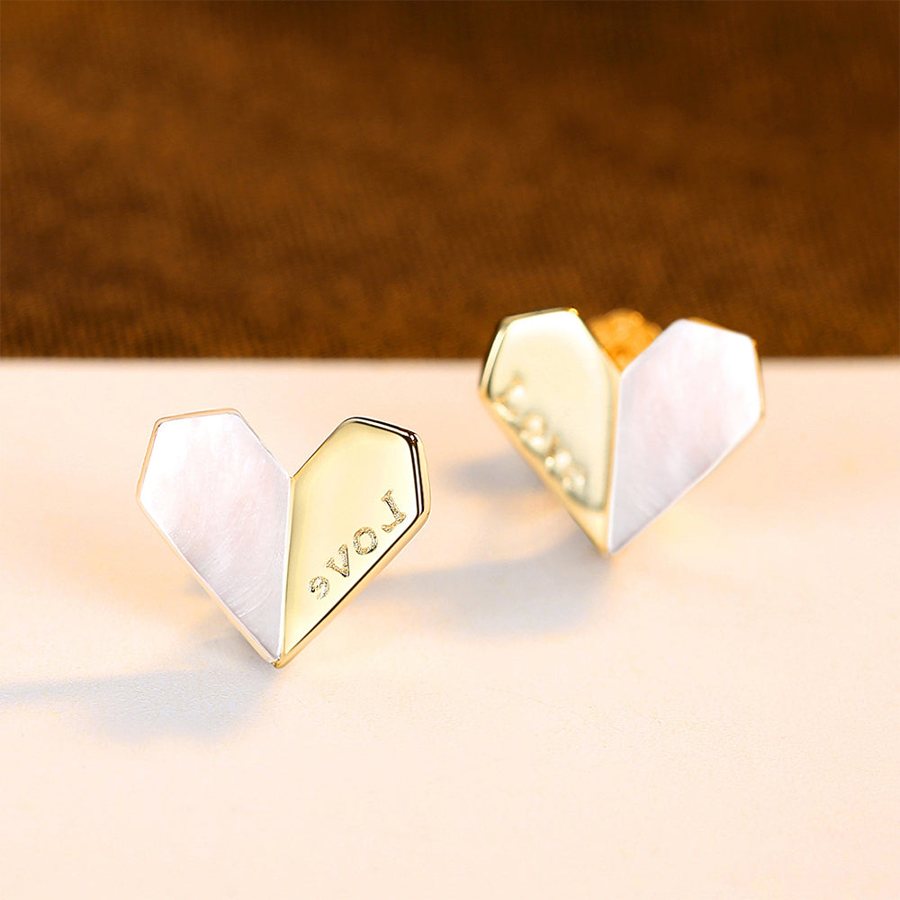 925 Sterling Silver Heart Earrings Fashion Jewelry Gift for Women Girls