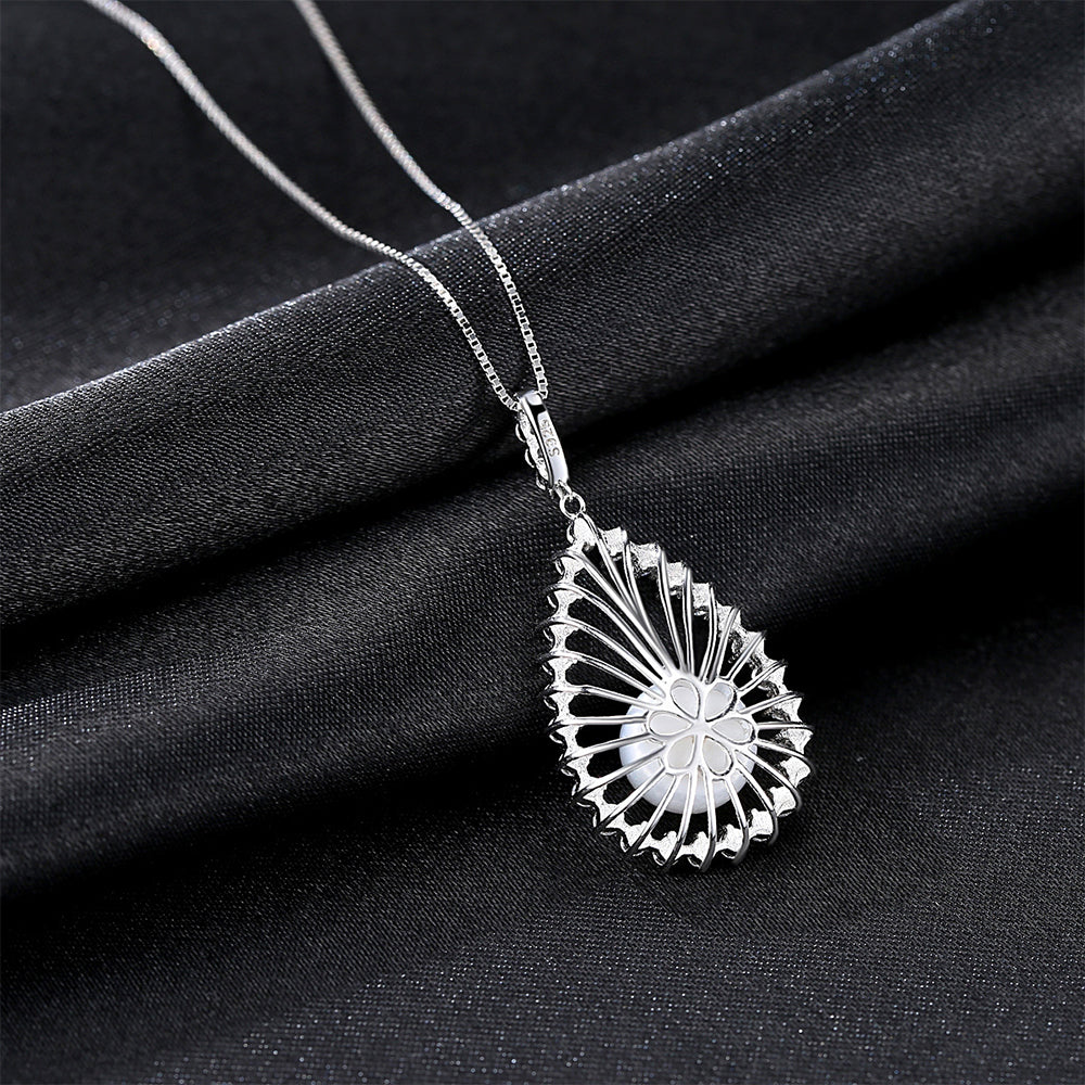 925 Sterling Silver Natural Pearl Drop Necklace Fashion Jewelry Gift for Women Girls