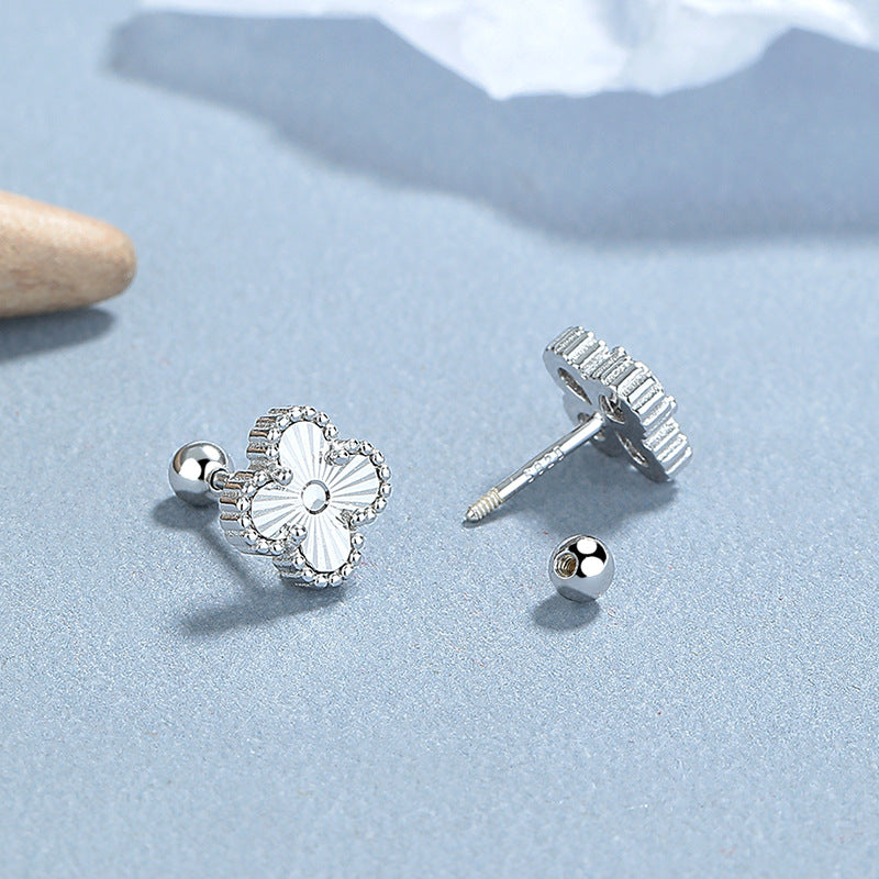 925 Sterling Silver Lucky Screwed Earrings