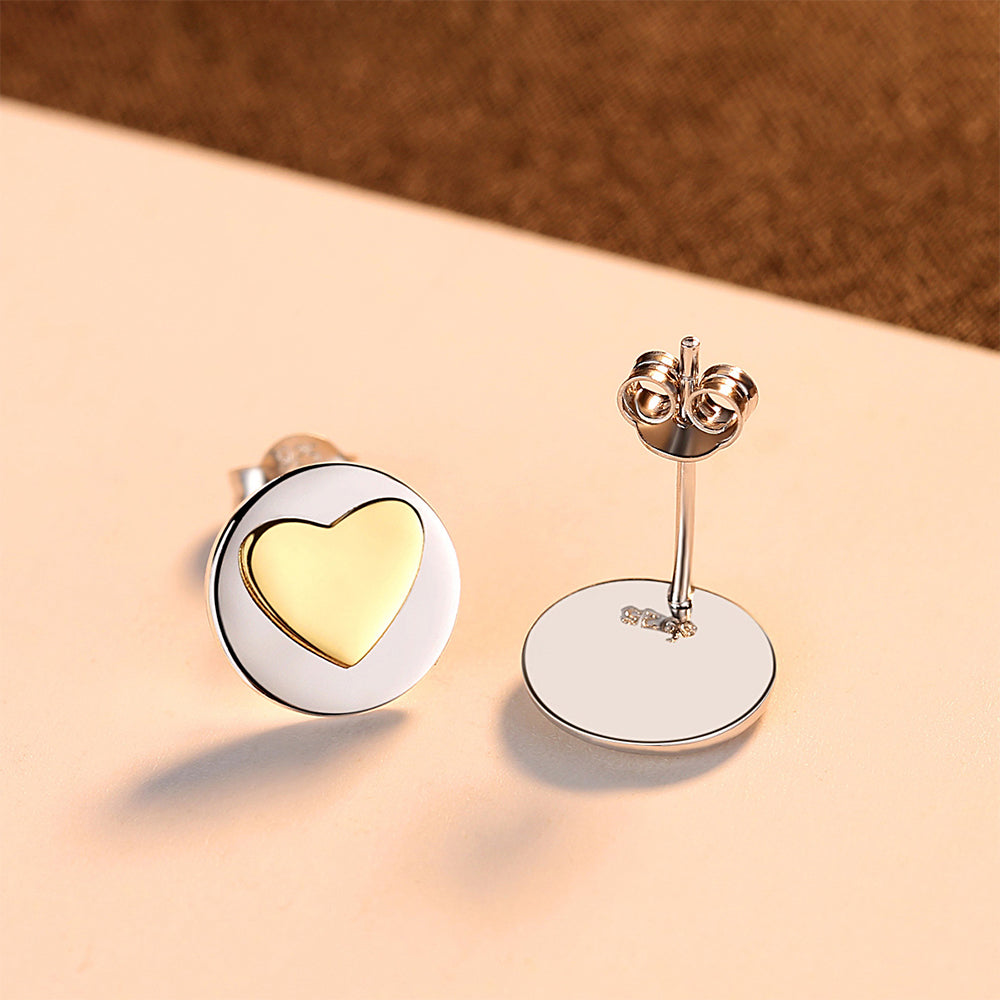 925 Sterling Silver Heart Earrings Fashion Jewelry Gift for Women Girls