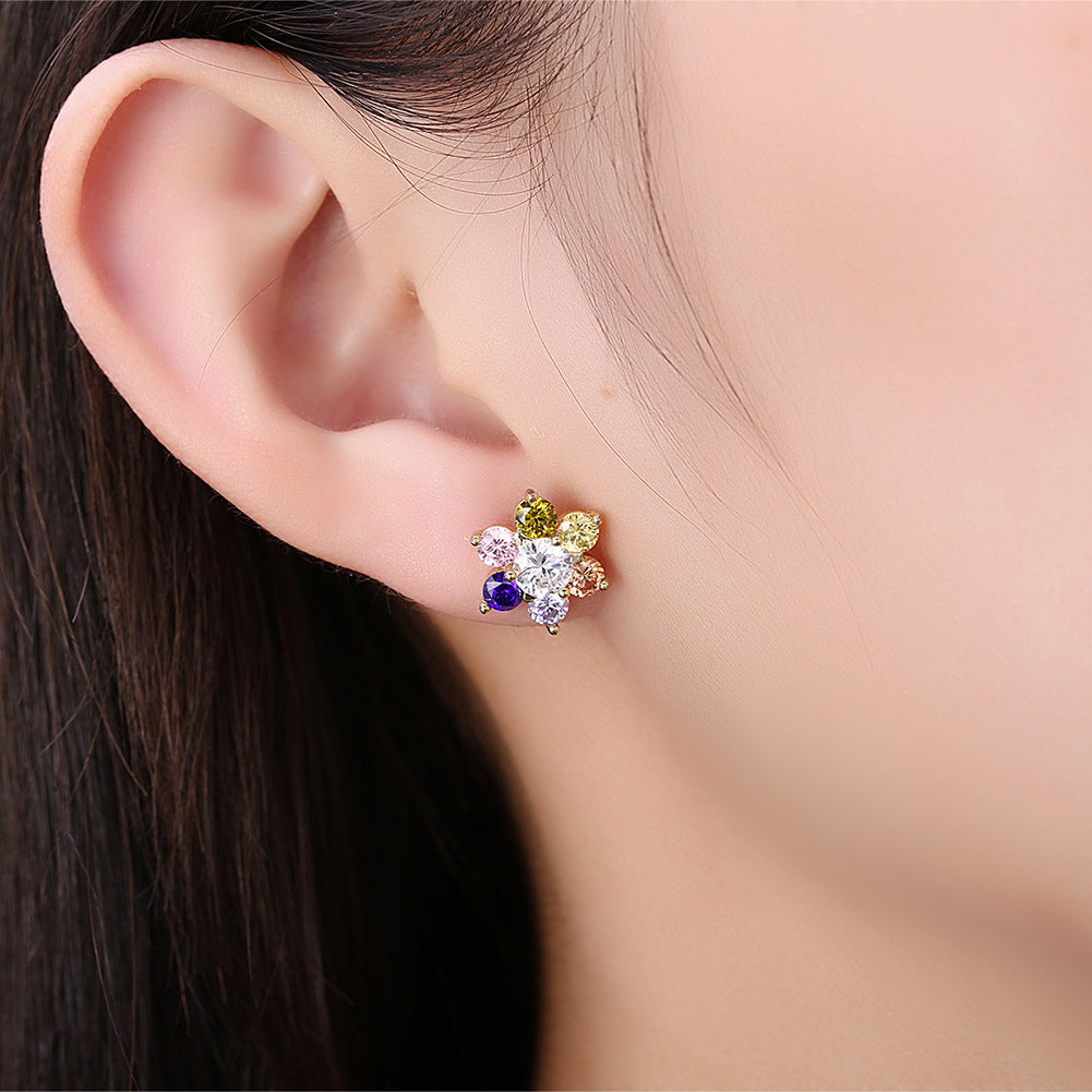 Brass With Plated Fashion Jewelry Earrings