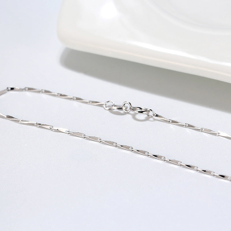 925 Sterling Silver Melon Seed Chain