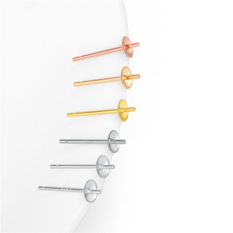 925 Sterling Silver Earring Posts For Jewelry DIY