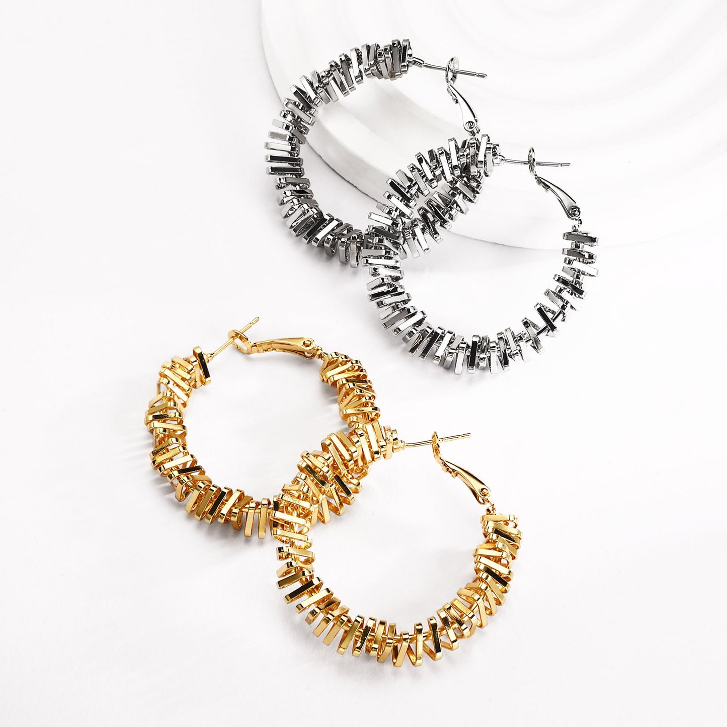 Brass With Plated Fashion Jewelry 925 pins Earrings