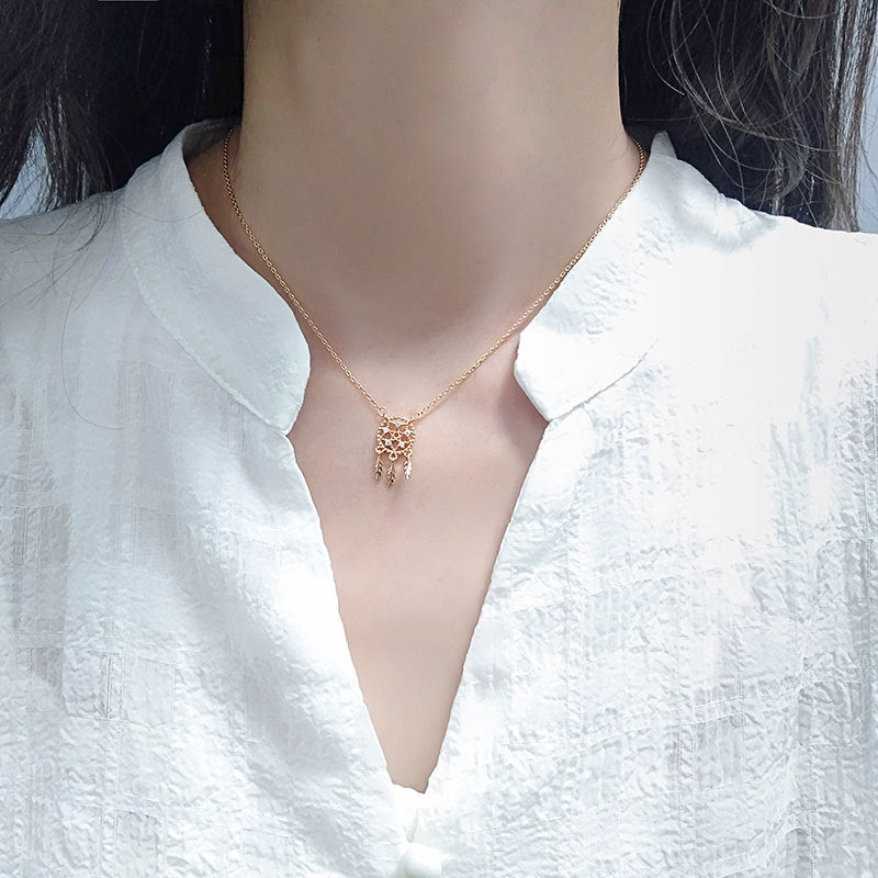 925 Sterling Silver Fashion Dream Network Pendant Necklace