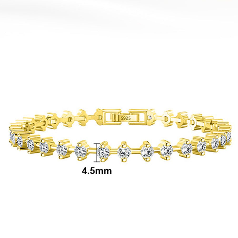 925 Sterling Silver4.5mm Tennis Bracelet