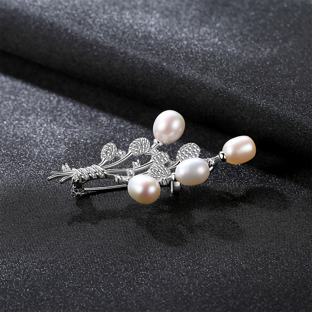 925 Sterling Silver Brooch Fashion Jewelry Gift for Women Girls