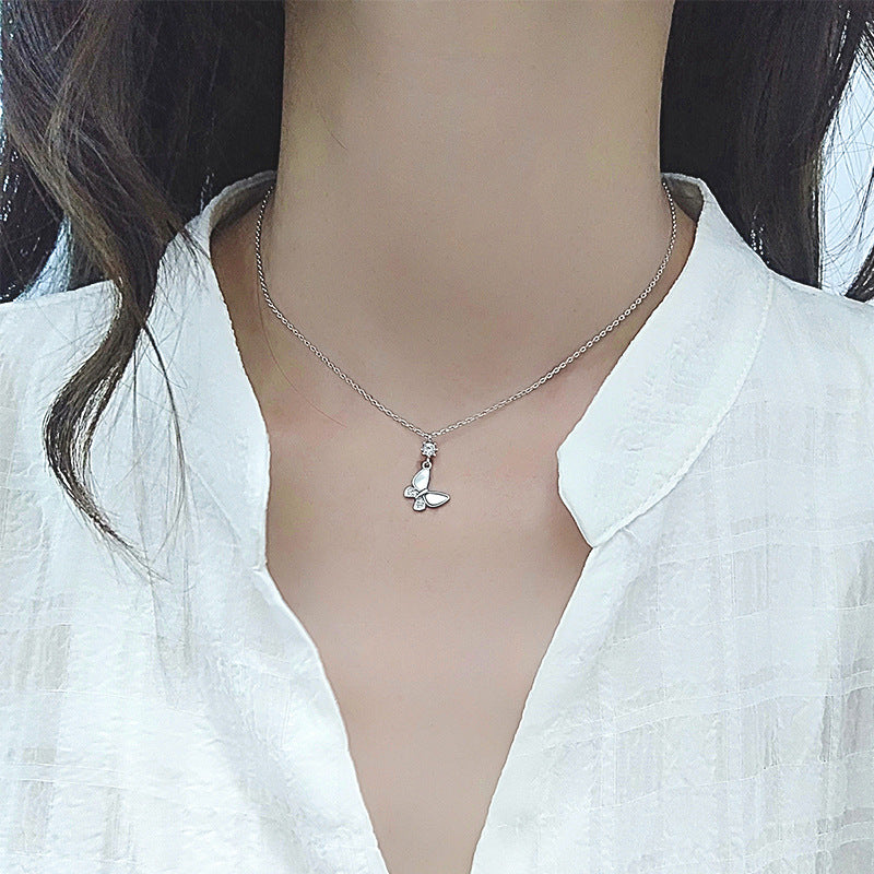 925 Sterling Silver Fashion Butterfly Necklace