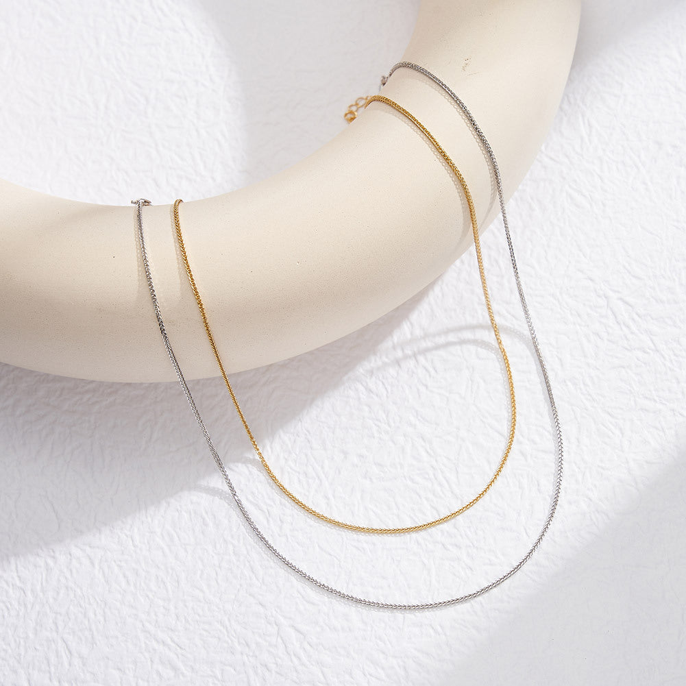 925 Sterling Silver Foxtail Chain 1.6mm 2.0mm