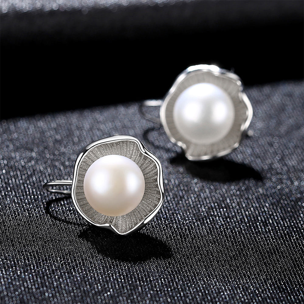 Pendientes colgantes de perla natural de plata de ley 925, joyería de moda, regalo para mujeres y niñas.