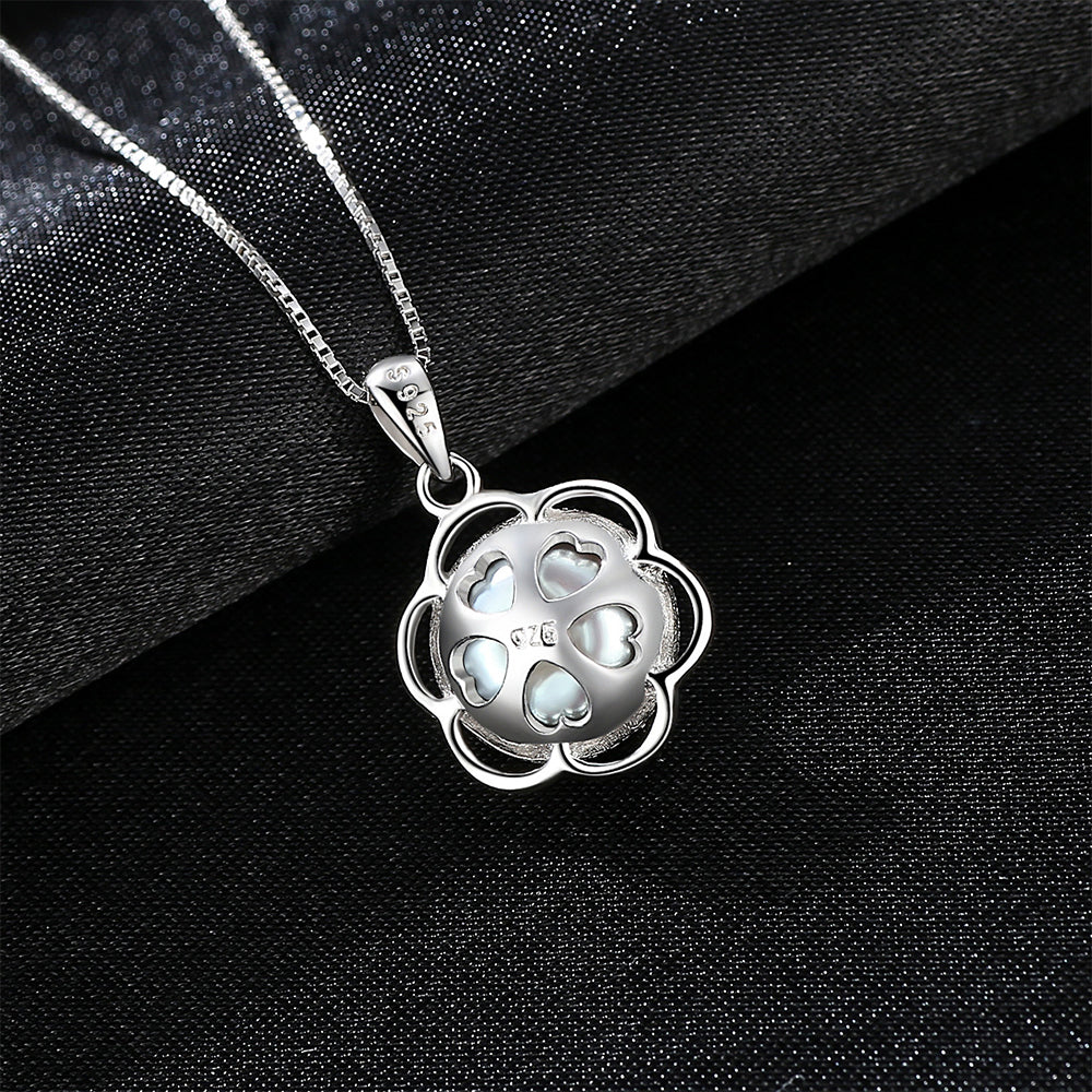 925 Sterling Silver Natural Pearl Drop Necklace Fashion Jewelry Gift for Women Girls