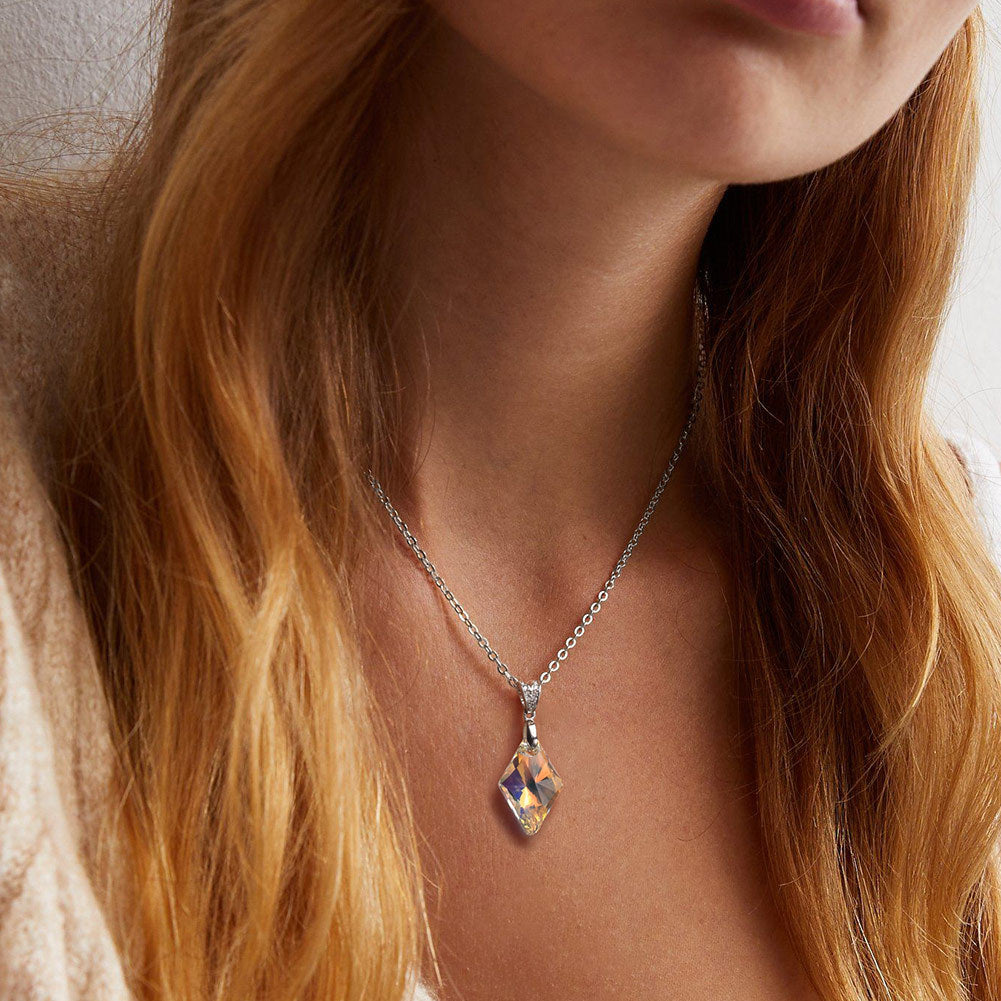 925 Sterling Silver Crystal Necklace