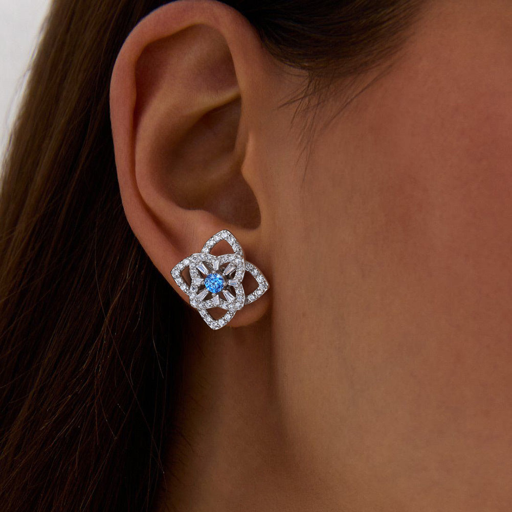 925 Sterling Silver Zircon Earrings