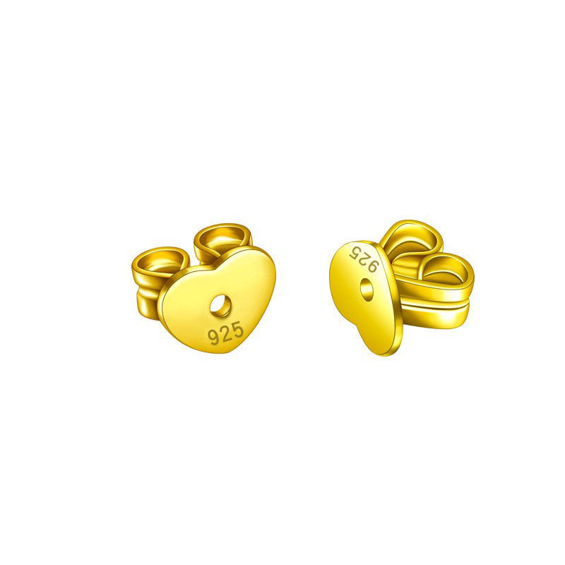 925 Sterling Silver Heart Earring Back