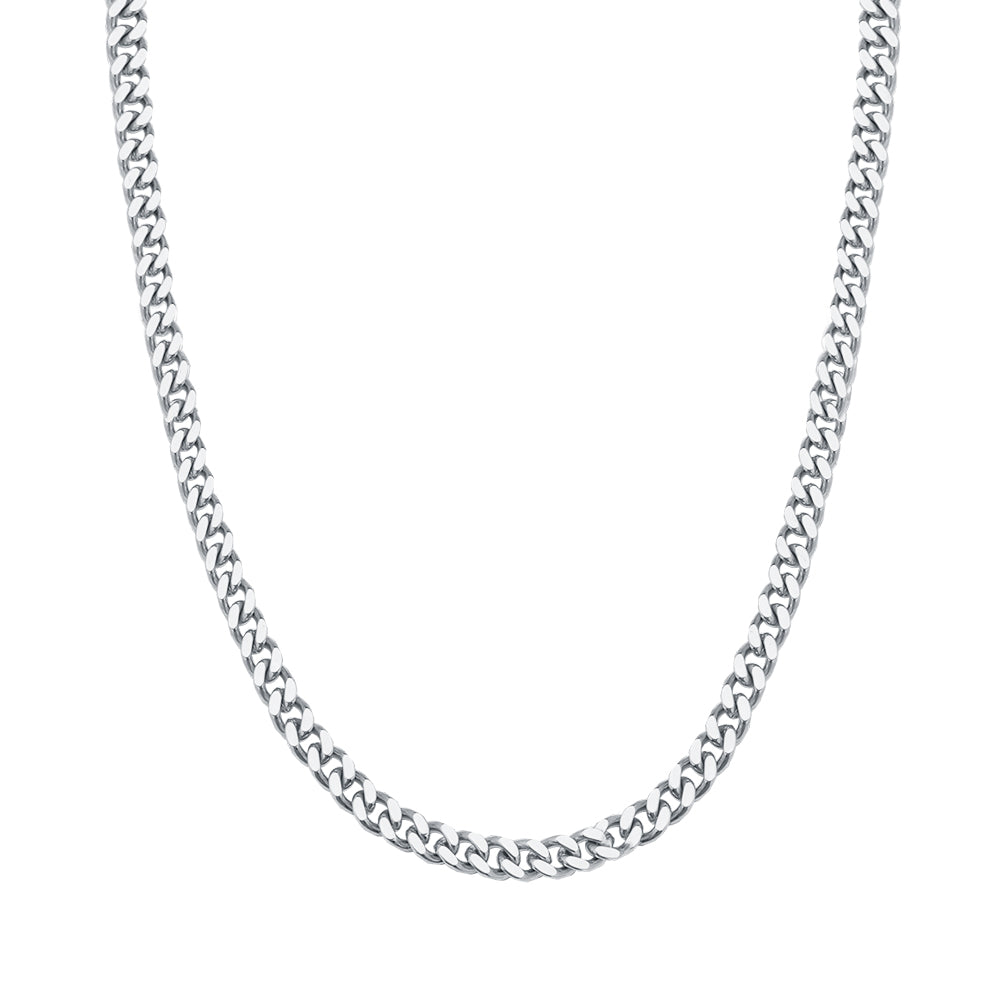 Women Men Classic Cuban 304L Titanium Steel Chain Necklace 3/5mm