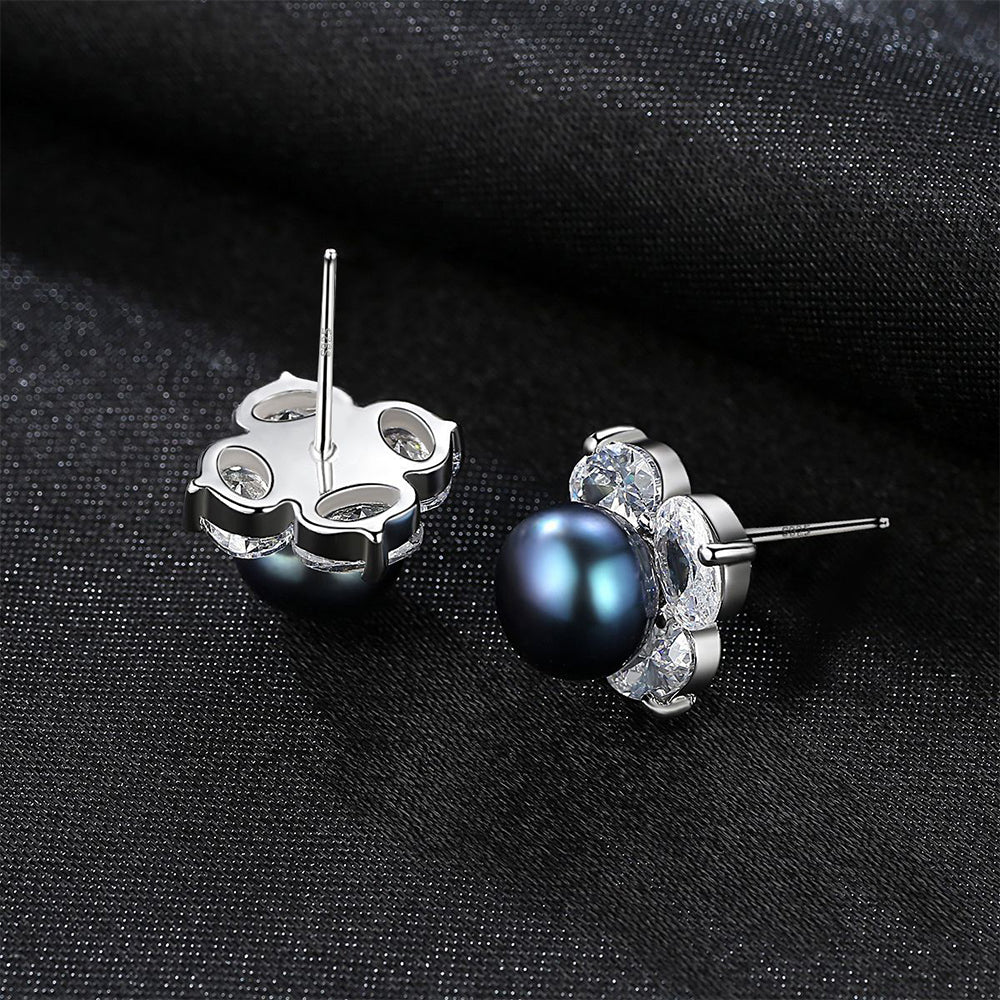 925 Sterling Silver Natural Pearl Drop Earrings Fashion Jewelry Gift for Women Girls