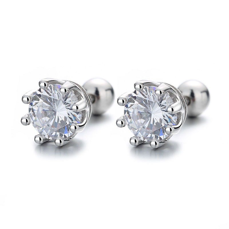 925 Sterling Silver Screwed Earrings