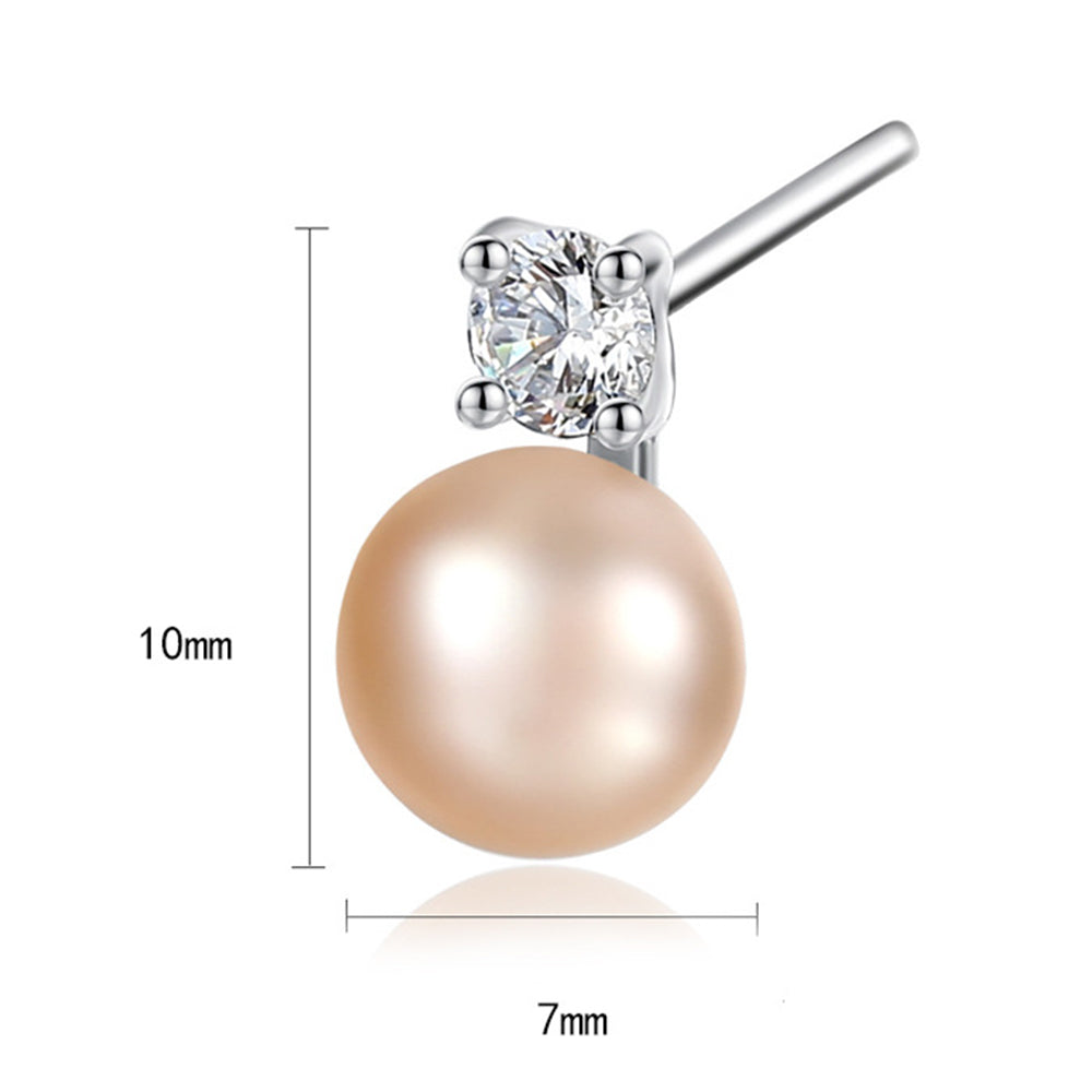 925 Sterling Silver Natural Pearl Drop Earrings Fashion Jewelry Gift for Women Girls