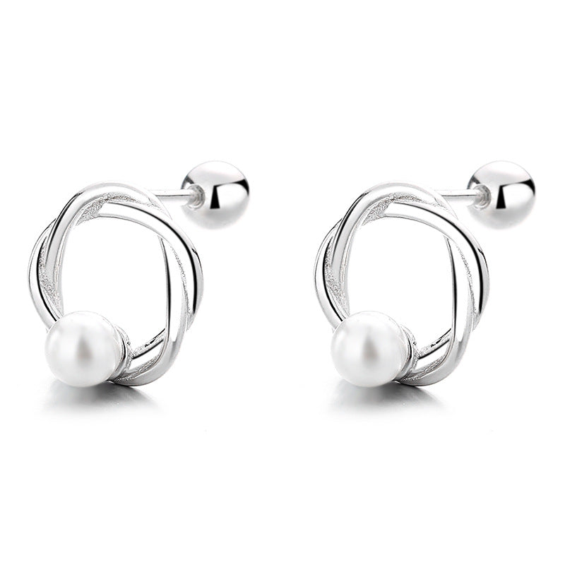 925 Sterling Silver Screw Back Stud Earrings